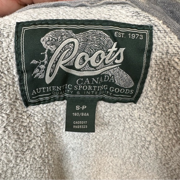 Roots Hoodie Womens Sweatshirt Pockets Long Sleeve Stretch Canada Gray Small - Picture 11 of 12